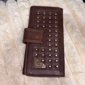 Brown Roxy Wallet with Studs